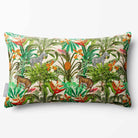 Jungle Fusion | Sustainable Velvet Rectangle Cushion - Ivory Cream 50 x 30 cm Standard by Izabela Peters