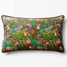 Jungle Fusion | Sustainable Velvet Rectangle Cushion - Italian Grape 50 x 30 cm Piped by Izabela Peters