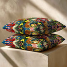 Junglescape | Sustainable Velvet Cushion - Estate Blue 40 x 40 cm Standard by Izabela Peters