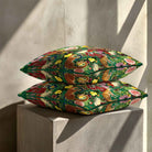 Junglescape | Sustainable Velvet Cushion - Emerald Green 40 x 40 cm Standard by Izabela Peters