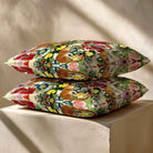 Junglescape | Sustainable Velvet Cushion - Ivory Cream 40 x 40 cm Piped by Izabela Peters