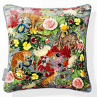 Junglescape | Sustainable Velvet Cushion - French Grey 40 x 40 cm Piped by Izabela Peters