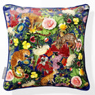 Junglescape | Sustainable Velvet Cushion - Midnight 40 x 40 cm Piped by Izabela Peters