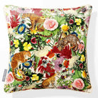 Junglescape | Sustainable Velvet Cushion - Ivory Cream 40 x 40 cm Piped by Izabela Peters