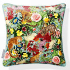 Junglescape | Sustainable Velvet Cushion - Blue Surf 40 x 40 cm Piped by Izabela Peters