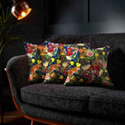 Junglescape | Sustainable Velvet Cushion - Midnight 40 x 40 cm Standard by Izabela Peters
