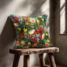 Junglescape | Sustainable Velvet Cushion - Teal 40 x 40 cm Standard by Izabela Peters