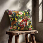 Junglescape | Sustainable Velvet Cushion - Graphite 40 x 40 cm Standard by Izabela Peters