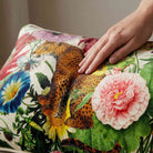 Junglescape | Sustainable Velvet Rectangle Cushion - Ivory Cream 50 x 30 cm Standard by Izabela Peters