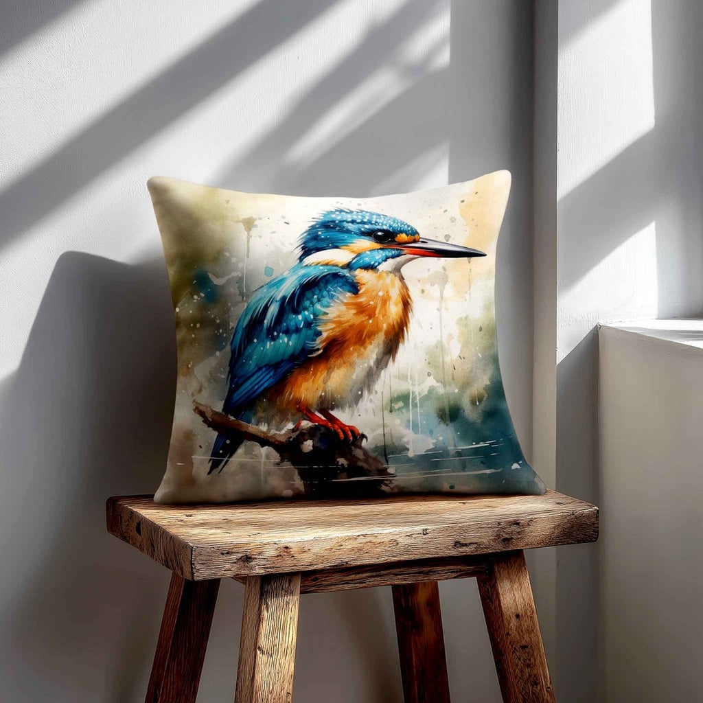 Kingfisher | Sustainable Velvet Cushion - 40 x 40 cm Standard by Izabela Peters