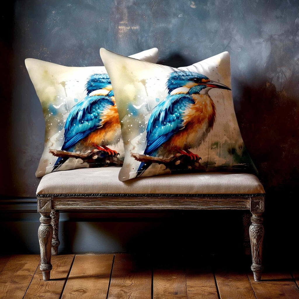 Kingfisher | Sustainable Velvet Cushion - 40 x 40 cm Standard by Izabela Peters