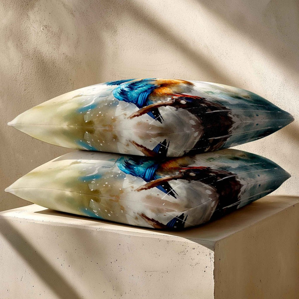Kingfisher | Sustainable Velvet Cushion - 40 x 40 cm Standard by Izabela Peters