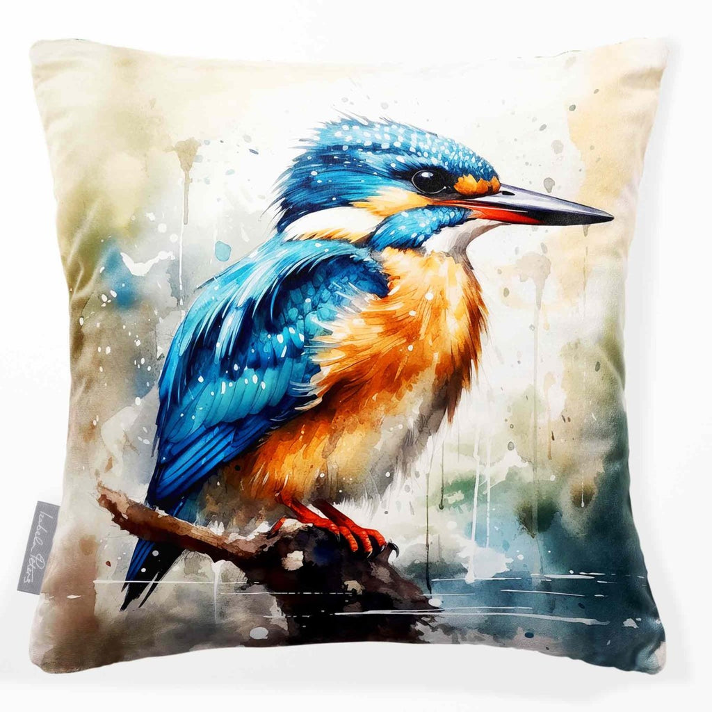 Kingfisher | Sustainable Velvet Cushion - 40 x 40 cm Standard by Izabela Peters