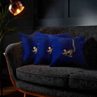 Lemur | Sustainable Velvet Cushion - Midnight 40 x 40 cm Standard by Izabela Peters
