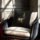 Lemur | Sustainable Velvet Cushion - Charcoal 40 x 40 cm Standard by Izabela Peters