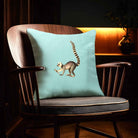 Lemur | Sustainable Velvet Cushion - Blue Surf 40 x 40 cm Standard by Izabela Peters