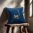 Lemur | Sustainable Velvet Cushion - Estate Blue 40 x 40 cm Standard by Izabela Peters