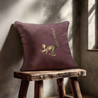 Lemur | Sustainable Velvet Cushion - Italian Grape 40 x 40 cm Standard by Izabela Peters