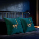 Lemur | Sustainable Velvet Cushion - Teal 40 x 40 cm Standard by Izabela Peters