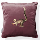 Lemur | Sustainable Velvet Cushion - Italian Grape 40 x 40 cm Piped by Izabela Peters