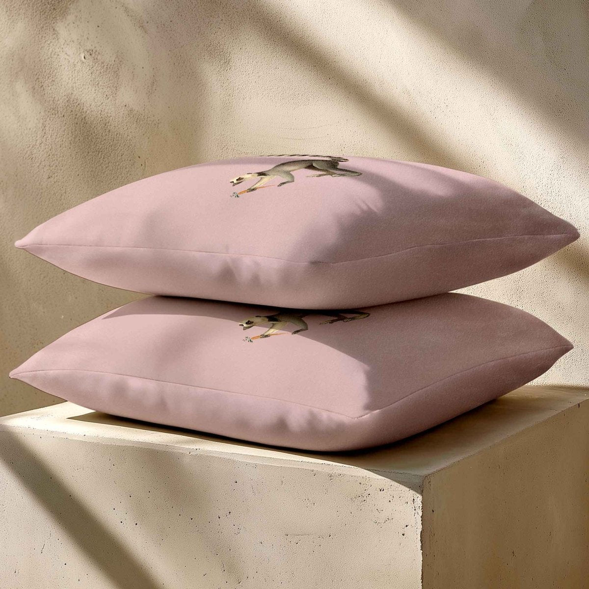 Lemur | Sustainable Velvet Cushion - Rosewater 40 x 40 cm Standard by Izabela Peters