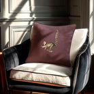 Lemur | Sustainable Velvet Cushion - Italian Grape 40 x 40 cm Standard by Izabela Peters