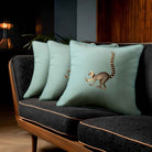 Lemur | Sustainable Velvet Cushion - Blue Surf 40 x 40 cm Standard by Izabela Peters