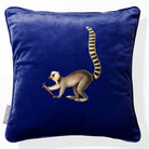 Lemur | Sustainable Velvet Cushion - Midnight 40 x 40 cm Piped by Izabela Peters