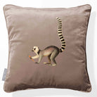 Lemur | Sustainable Velvet Cushion - Dovedale Stone 40 x 40 cm Piped by Izabela Peters