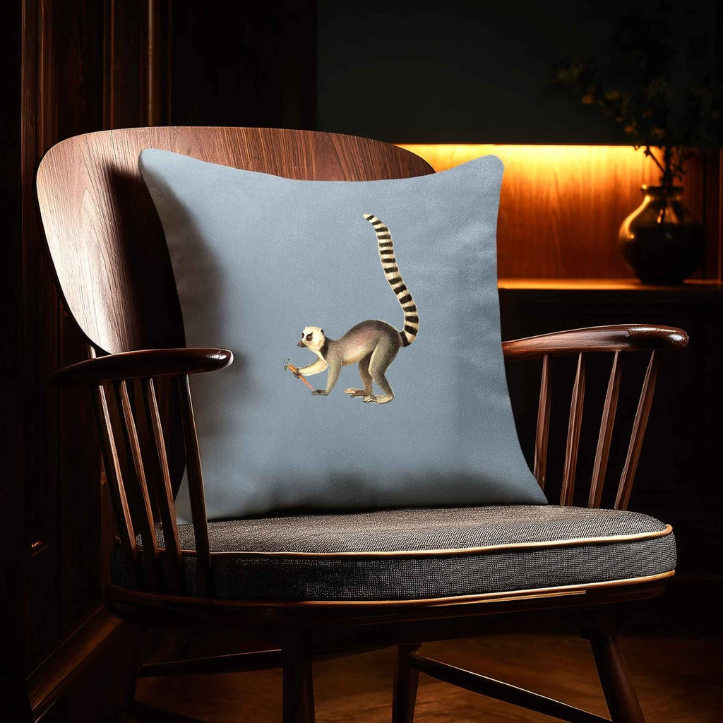 Lemur | Sustainable Velvet Cushion - French Grey 40 x 40 cm Standard by Izabela Peters