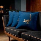 Lemur | Sustainable Velvet Cushion - Estate Blue 40 x 40 cm Standard by Izabela Peters