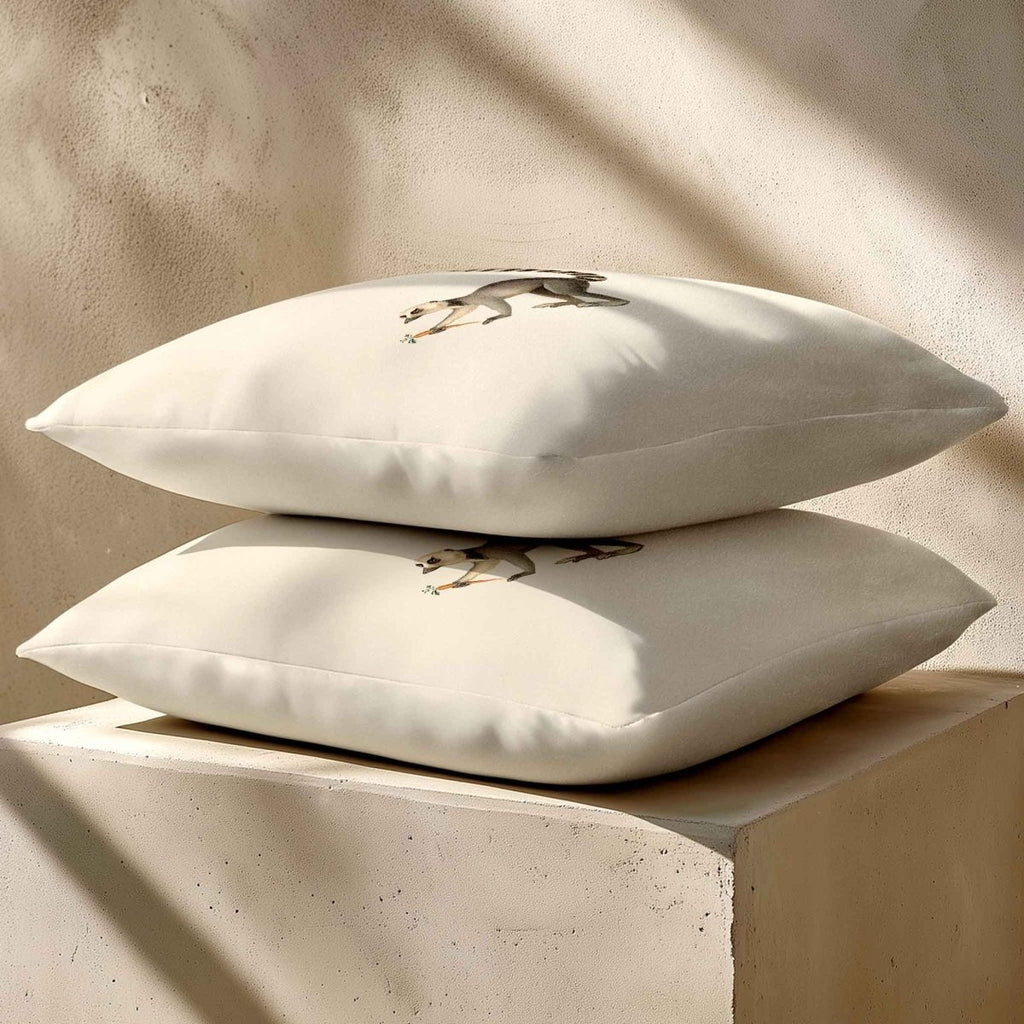 Lemur | Sustainable Velvet Cushion - Ivory Cream 40 x 40 cm Standard by Izabela Peters