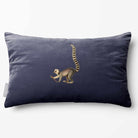 Lemur | Sustainable Velvet Rectangle Cushion - Graphite 50 x 30 cm Standard by Izabela Peters