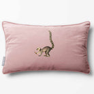 Lemur | Sustainable Velvet Rectangle Cushion - Rosewater 50 x 30 cm Piped by Izabela Peters