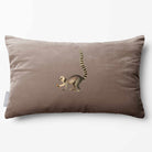 Lemur | Sustainable Velvet Rectangle Cushion - Dovedale Stone 50 x 30 cm Standard by Izabela Peters
