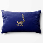 Lemur | Sustainable Velvet Rectangle Cushion - Midnight 50 x 30 cm Standard by Izabela Peters