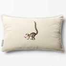 Lemur | Sustainable Velvet Rectangle Cushion - Ivory Cream 50 x 30 cm Piped by Izabela Peters