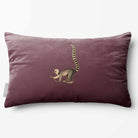 Lemur | Sustainable Velvet Rectangle Cushion - Italian Grape 50 x 30 cm Standard by Izabela Peters