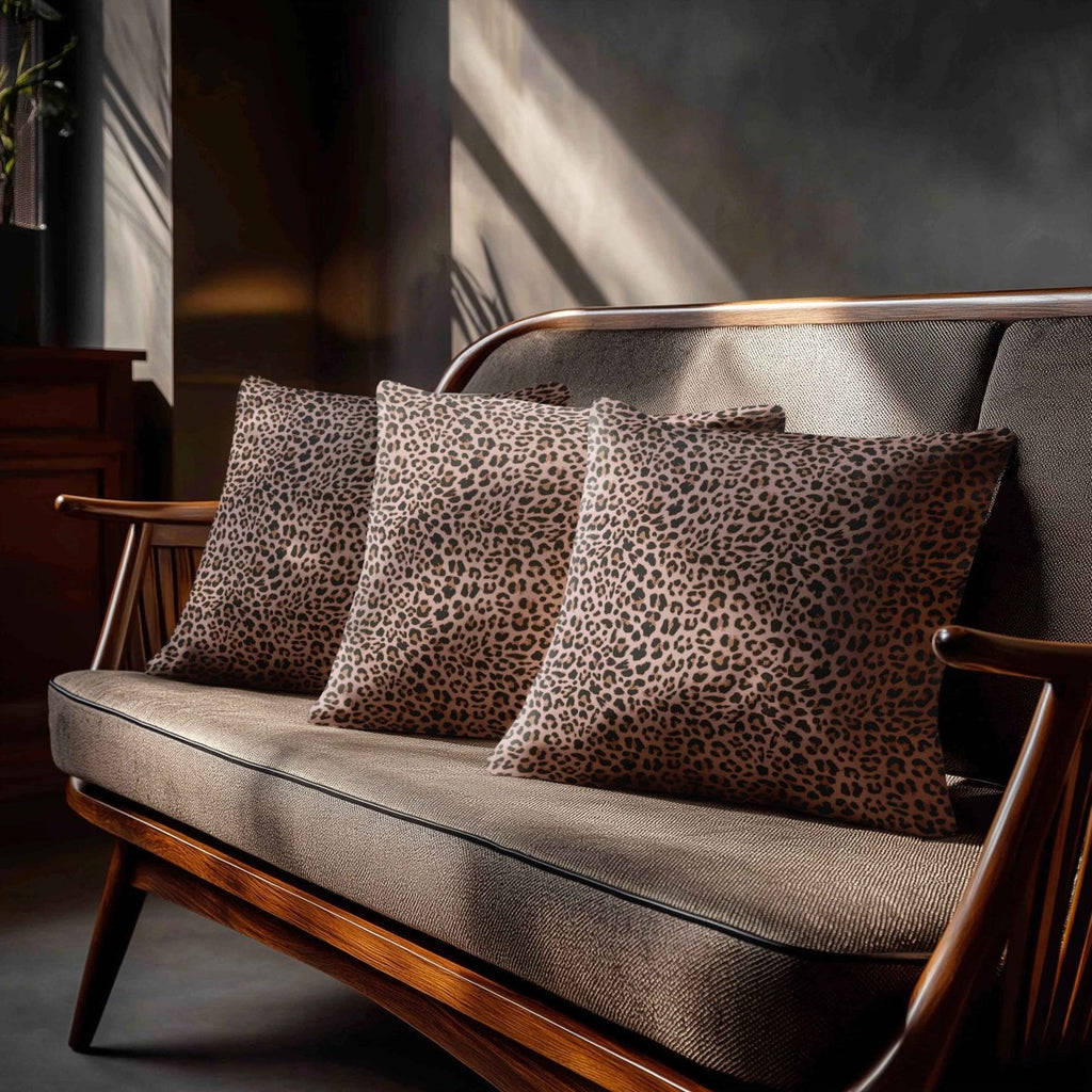 Leopard Print | Sustainable Velvet Cushion - Rosewater 40 x 40 cm Standard by Izabela Peters