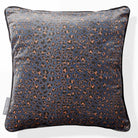 Leopard Print | Sustainable Velvet Cushion - Petrol Blue 40 x 40 cm Piped by Izabela Peters