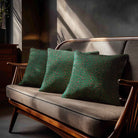 Leopard Print | Sustainable Velvet Cushion - Emerald Green 40 x 40 cm Standard by Izabela Peters