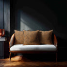 Leopard Print | Sustainable Velvet Cushion - Orange 40 x 40 cm Piped by Izabela Peters