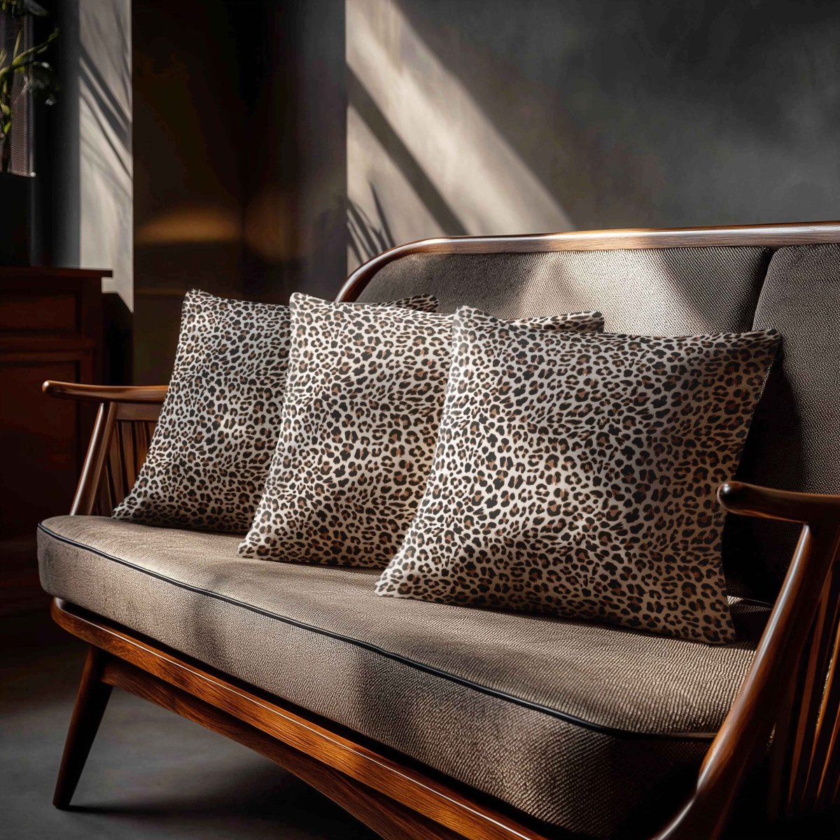 Leopard Print | Sustainable Velvet Cushion - White 40 x 40 cm Standard by Izabela Peters