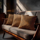 Leopard Print | Sustainable Velvet Cushion - Orange 40 x 40 cm Standard by Izabela Peters