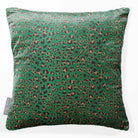Leopard Print | Sustainable Velvet Cushion - Emerald Green 40 x 40 cm Standard by Izabela Peters