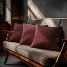 Leopard Print | Sustainable Velvet Cushion - Raspberry Red 40 x 40 cm Standard by Izabela Peters