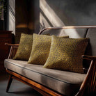 Leopard Print | Sustainable Velvet Cushion - Mustard Ochre 40 x 40 cm Standard by Izabela Peters