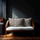 Leopard Print | Sustainable Velvet Cushion - White 40 x 40 cm Piped by Izabela Peters