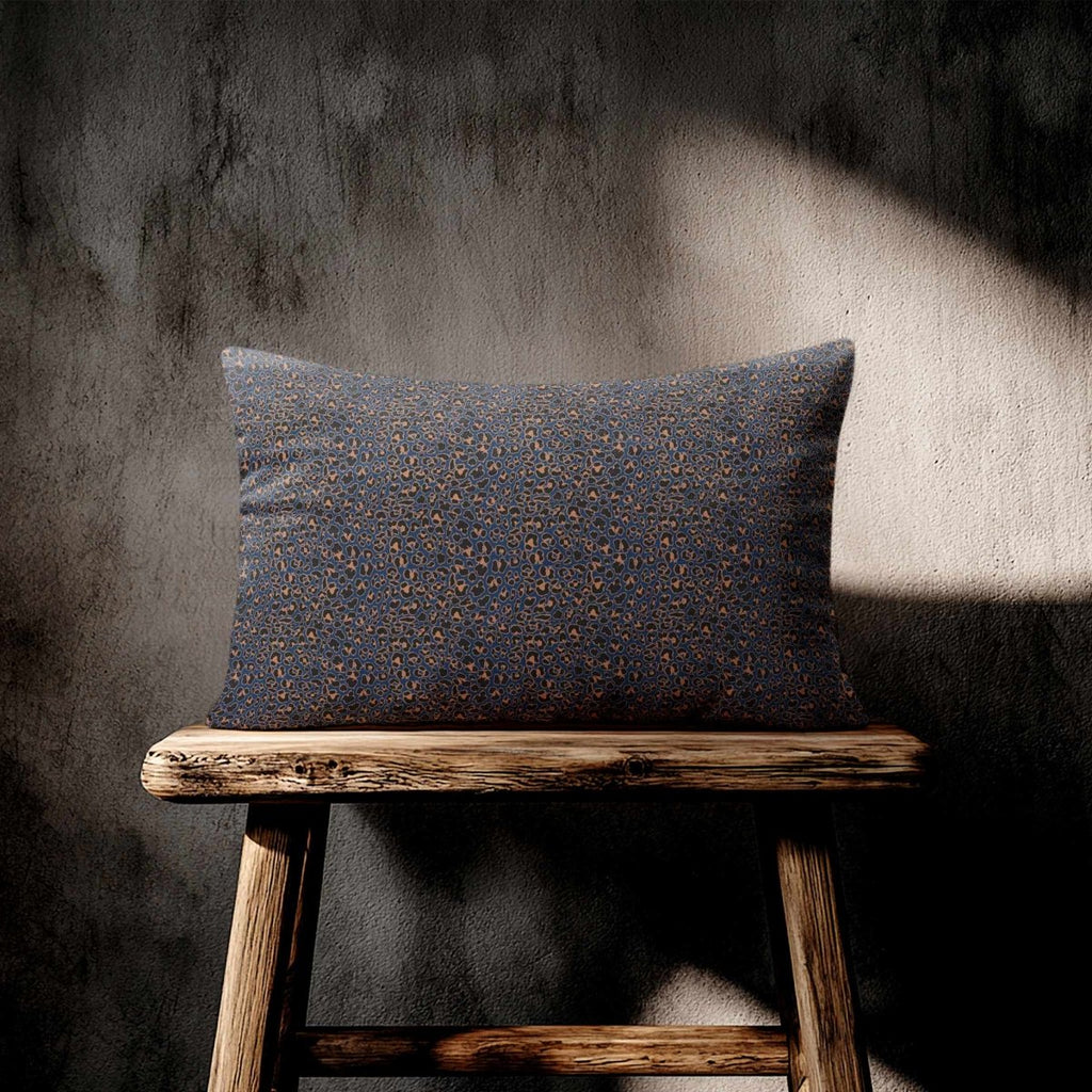 Leopard Print | Sustainable Velvet Rectangle Cushion - Petrol Blue 50 x 30 cm Standard by Izabela Peters