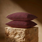 Leopard Print | Sustainable Velvet Rectangle Cushion - Raspberry Red 50 x 30 cm Standard by Izabela Peters